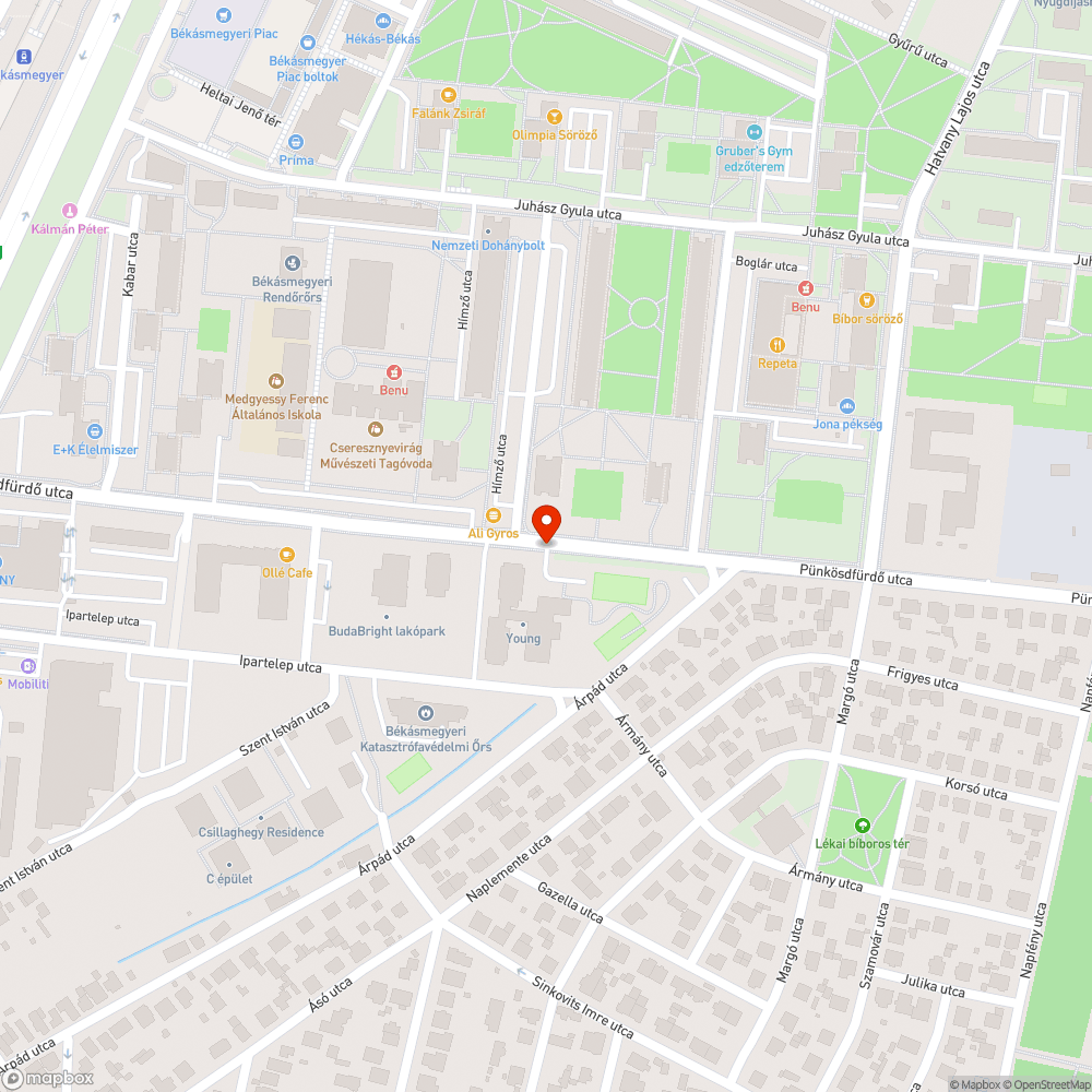 Kátyúk bejelentés helye