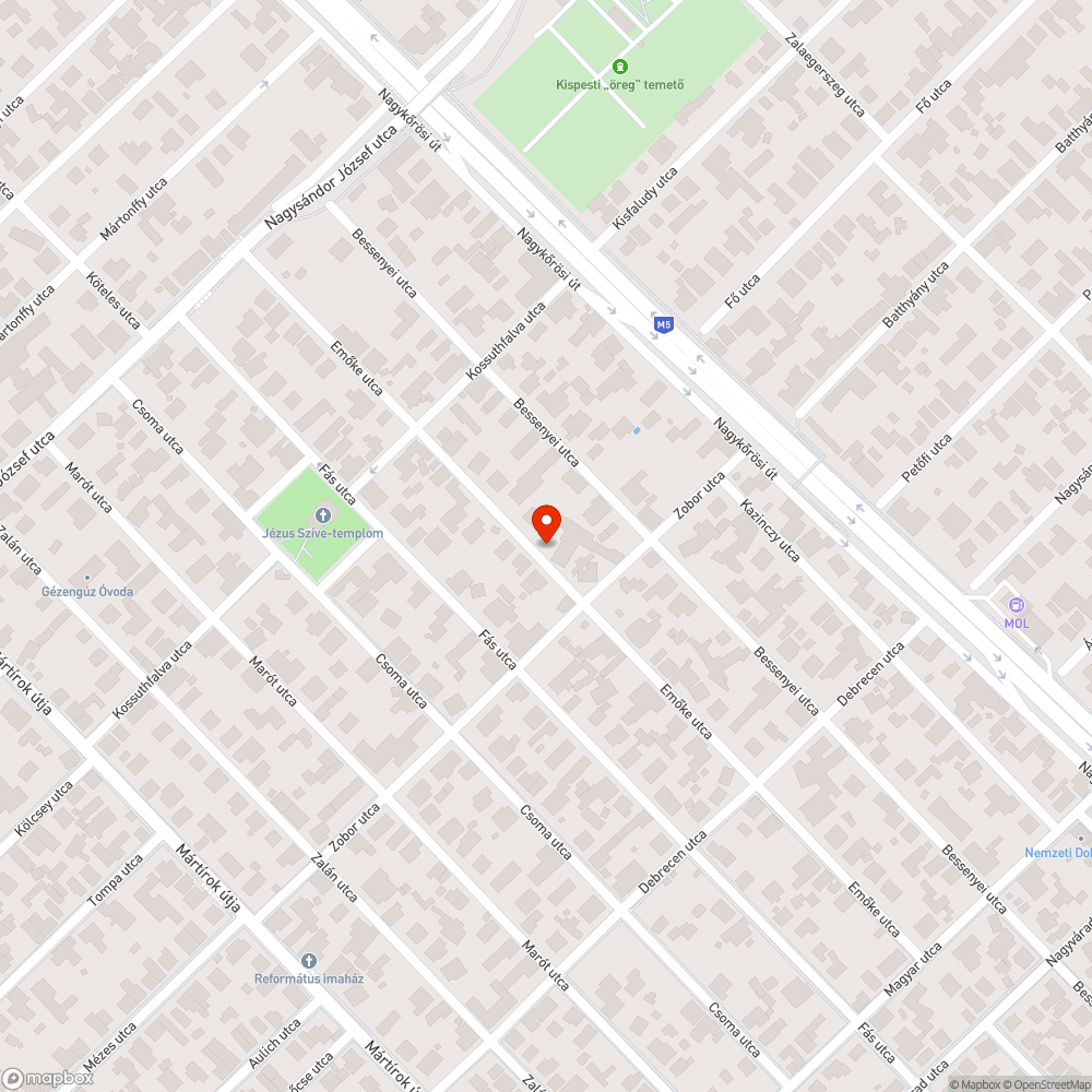 Kátyú bejelentés helye