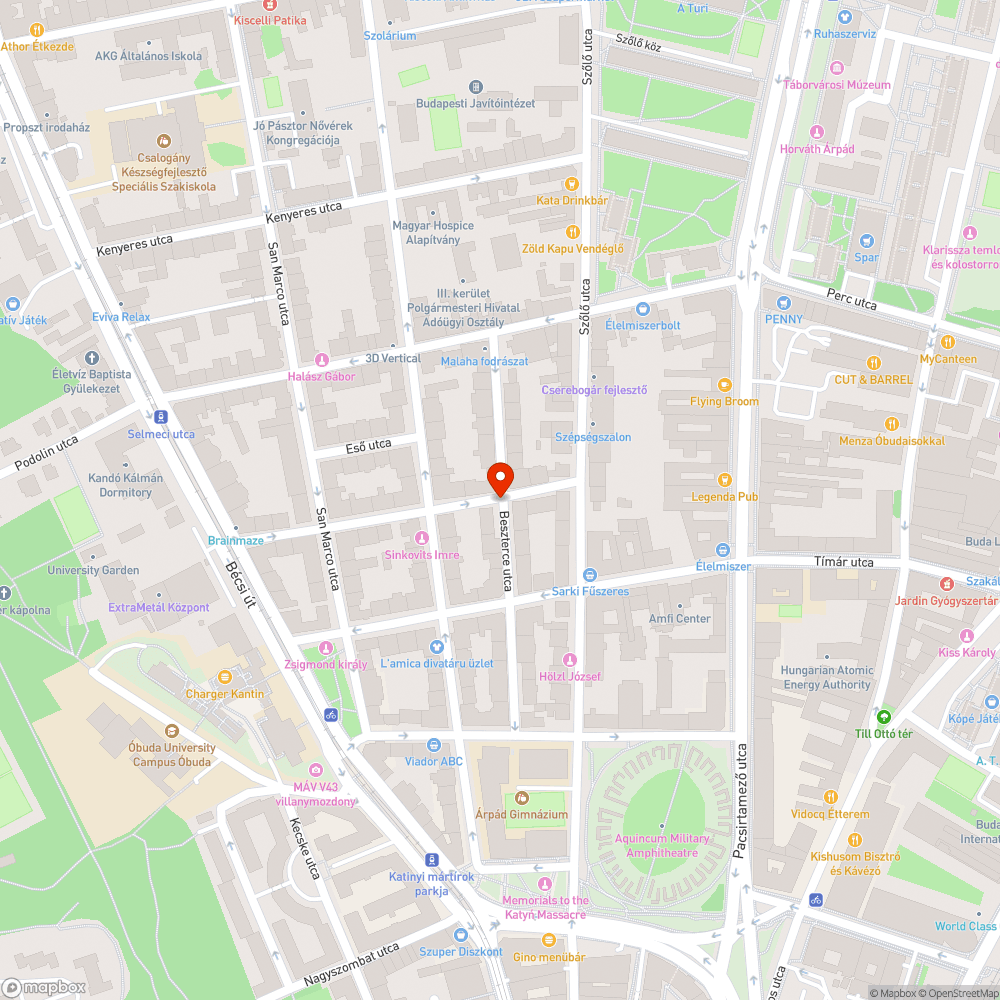 Elpusztult fa bejelentés helye