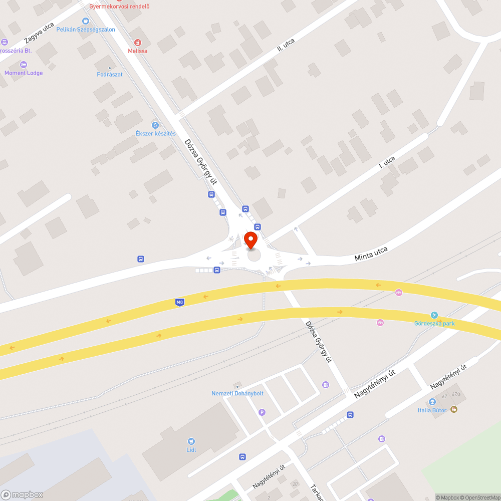 Kidöntött tábla bejelentés helye