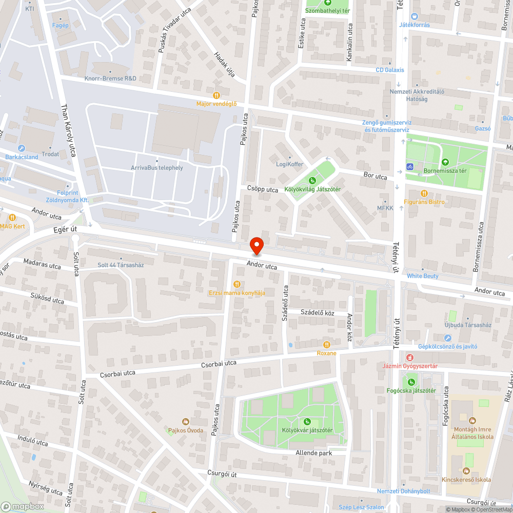 Buszmegálló gazos bejelentés helye