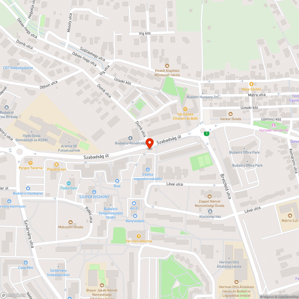 Ferde lámpa bejelentés helye