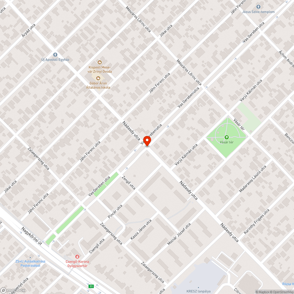 Teljesen elkopott gyalogátkelőhely bejelentés helye