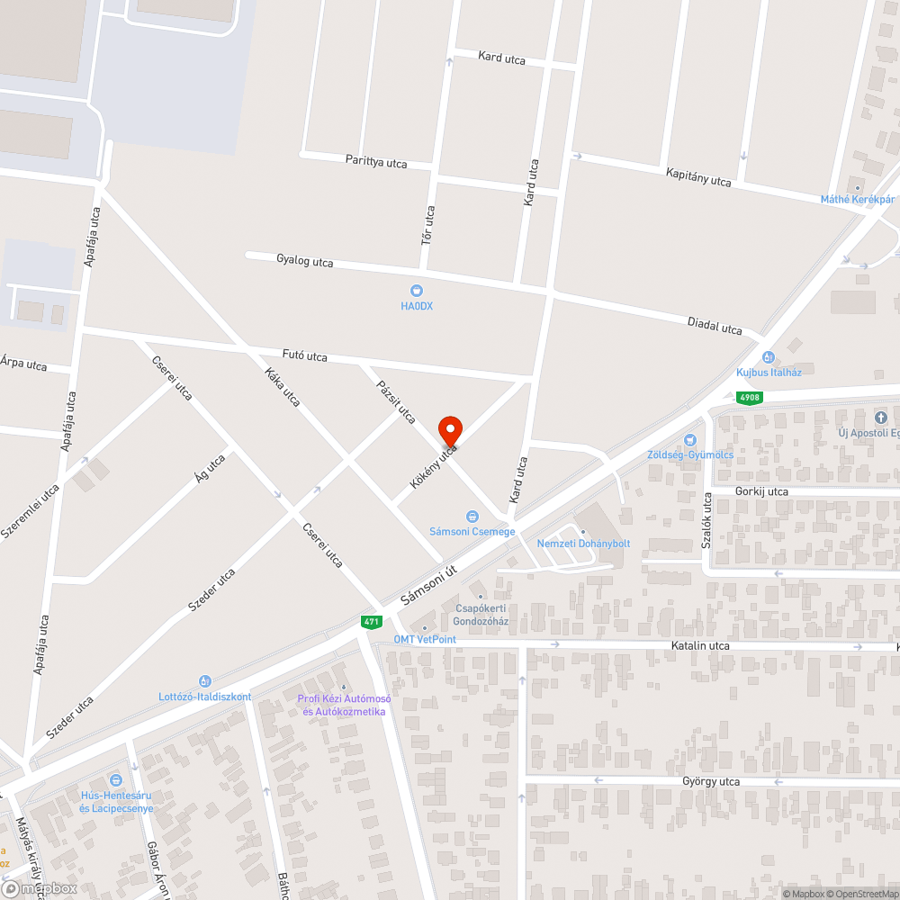 Eldugult csatorna bejelentés helye