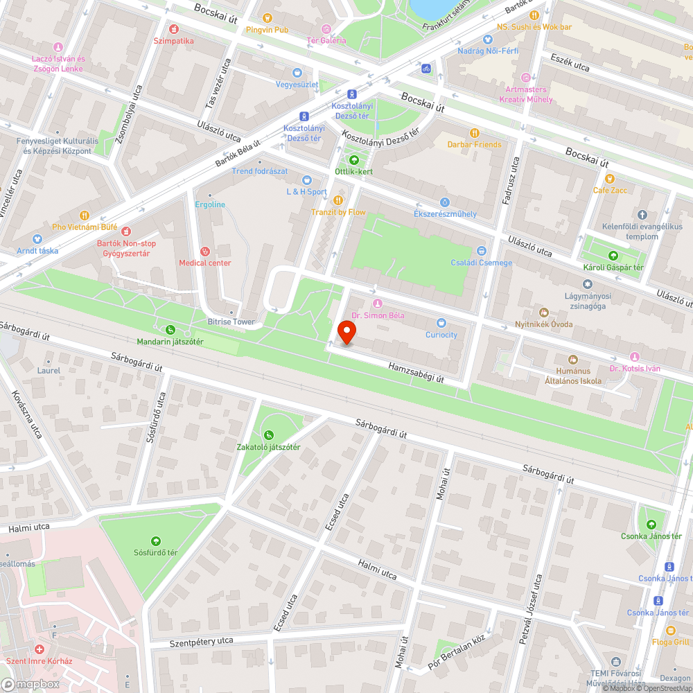 Kiszáradt fa bejelentés helye