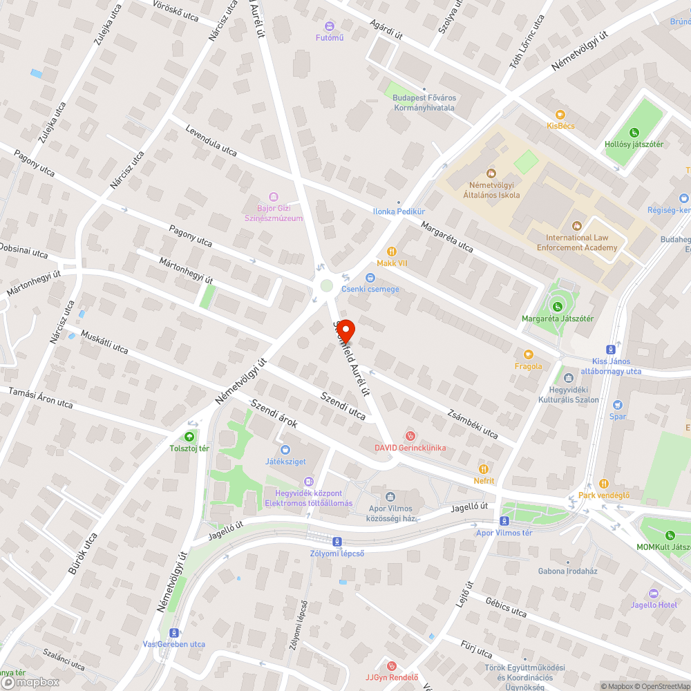 Kátyú bejelentés helye