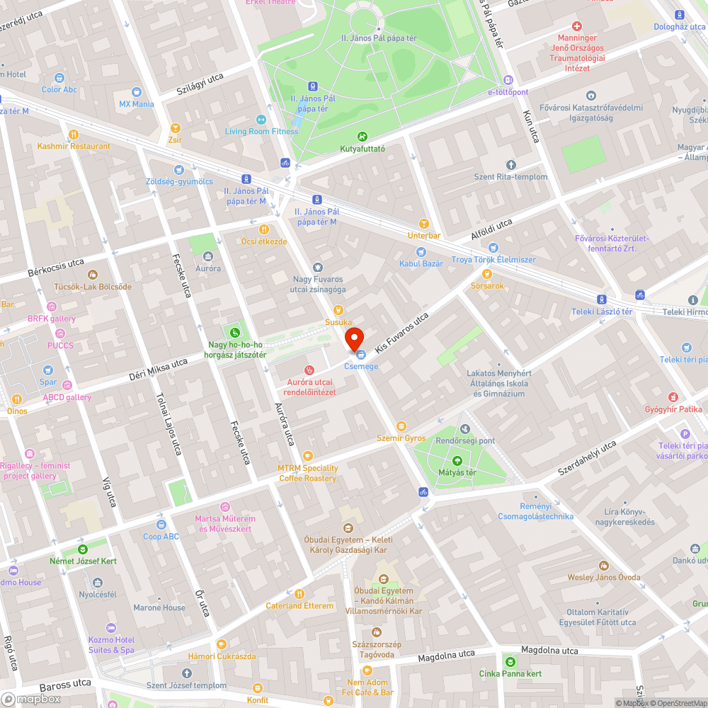 Elhagyott 307 bejelentés helye