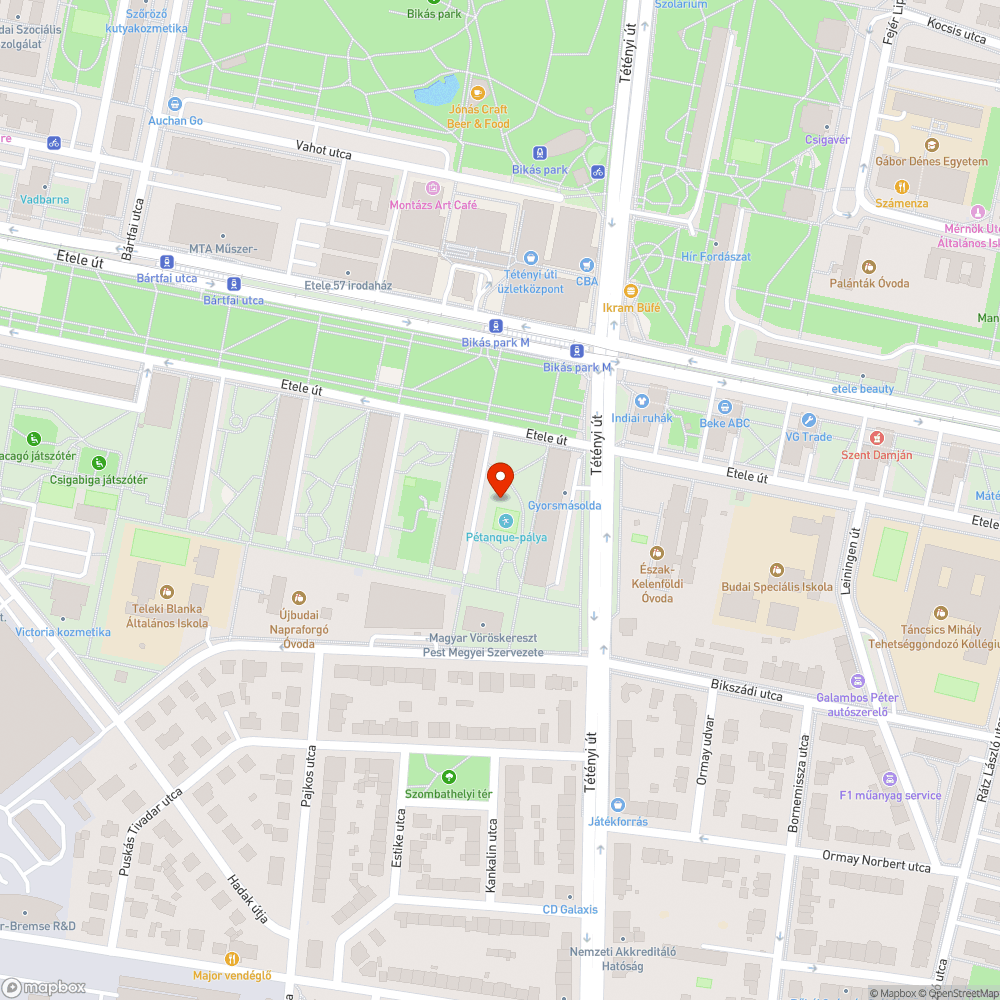 kidobott matrac az Etele út 40/b-vel szemben bejelentés helye