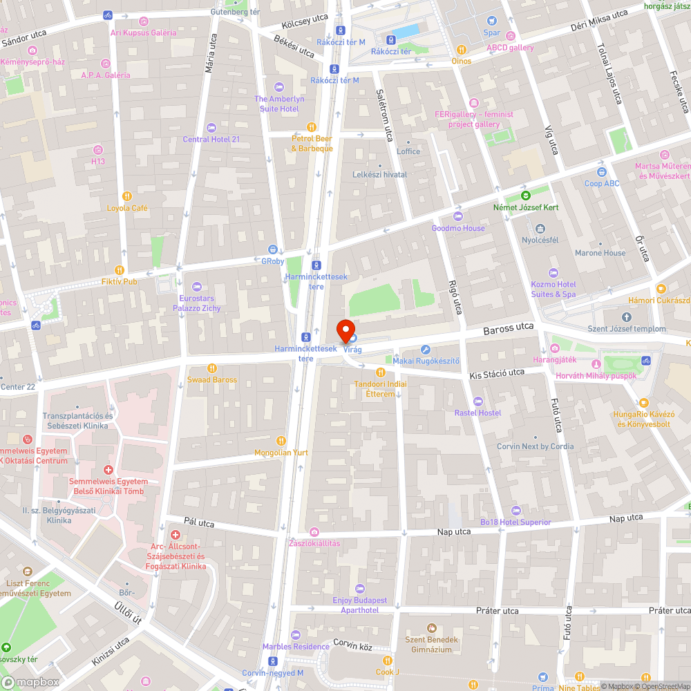 Harminckettesek tere, Blaha felé menő oldalon graffiti bejelentés helye