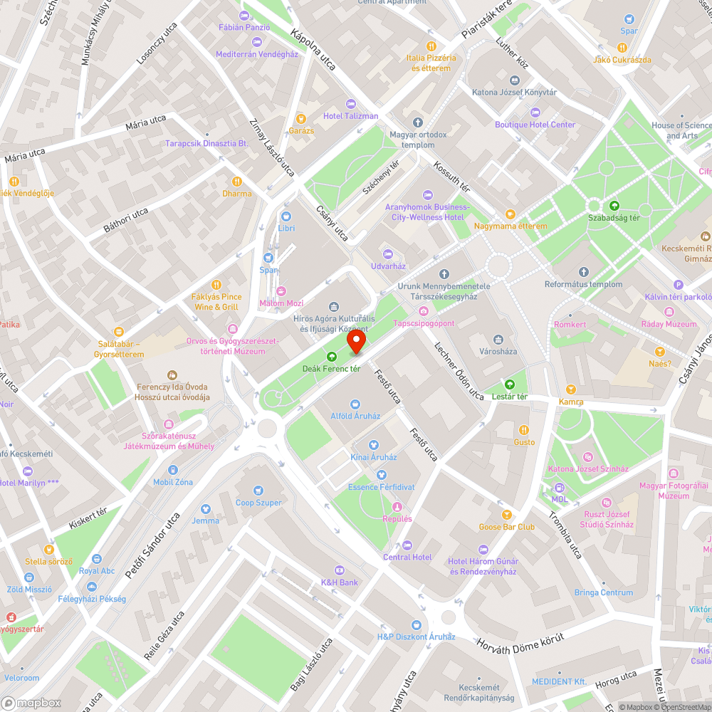 Nem működő közvilágítás az Alföld Áruháznál bejelentés helye