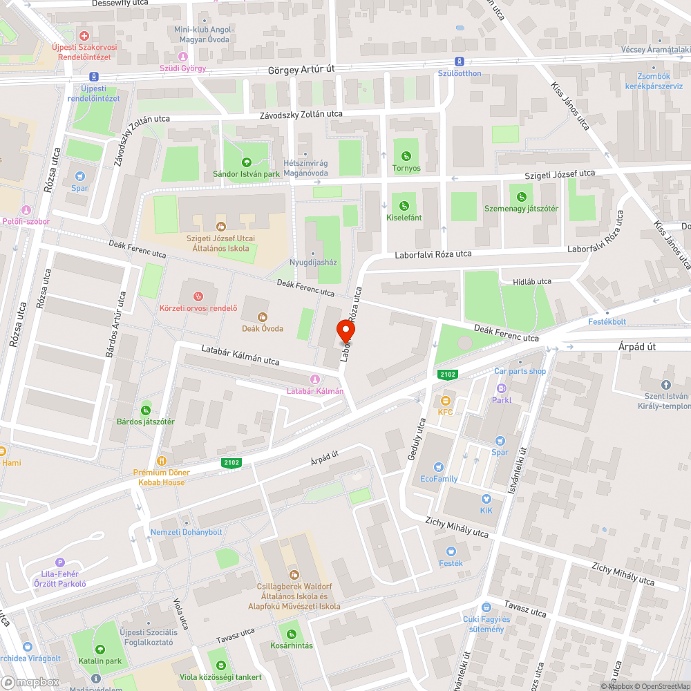 Járdán parkolás bejelentés helye