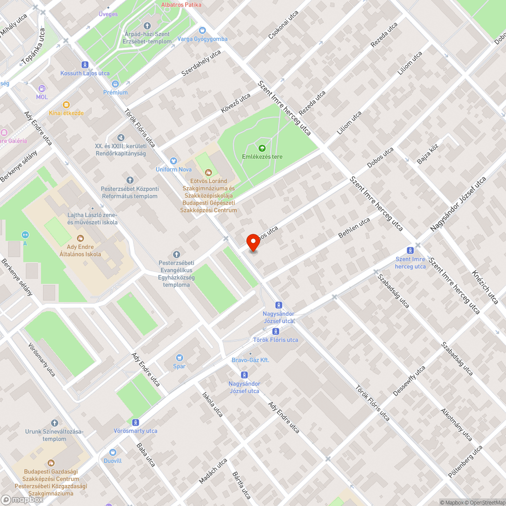 Megsüllyedt fedlap bejelentés helye