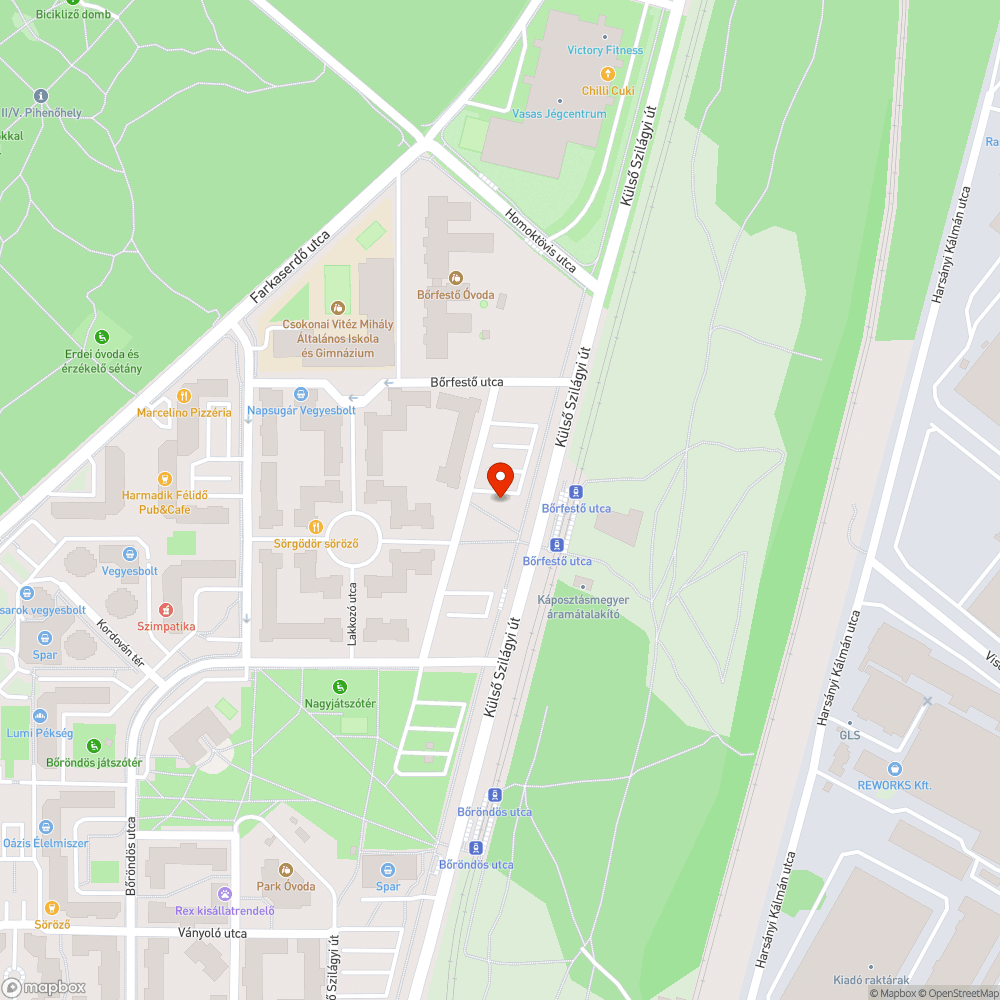 Hiányzó járda bejelentés helye