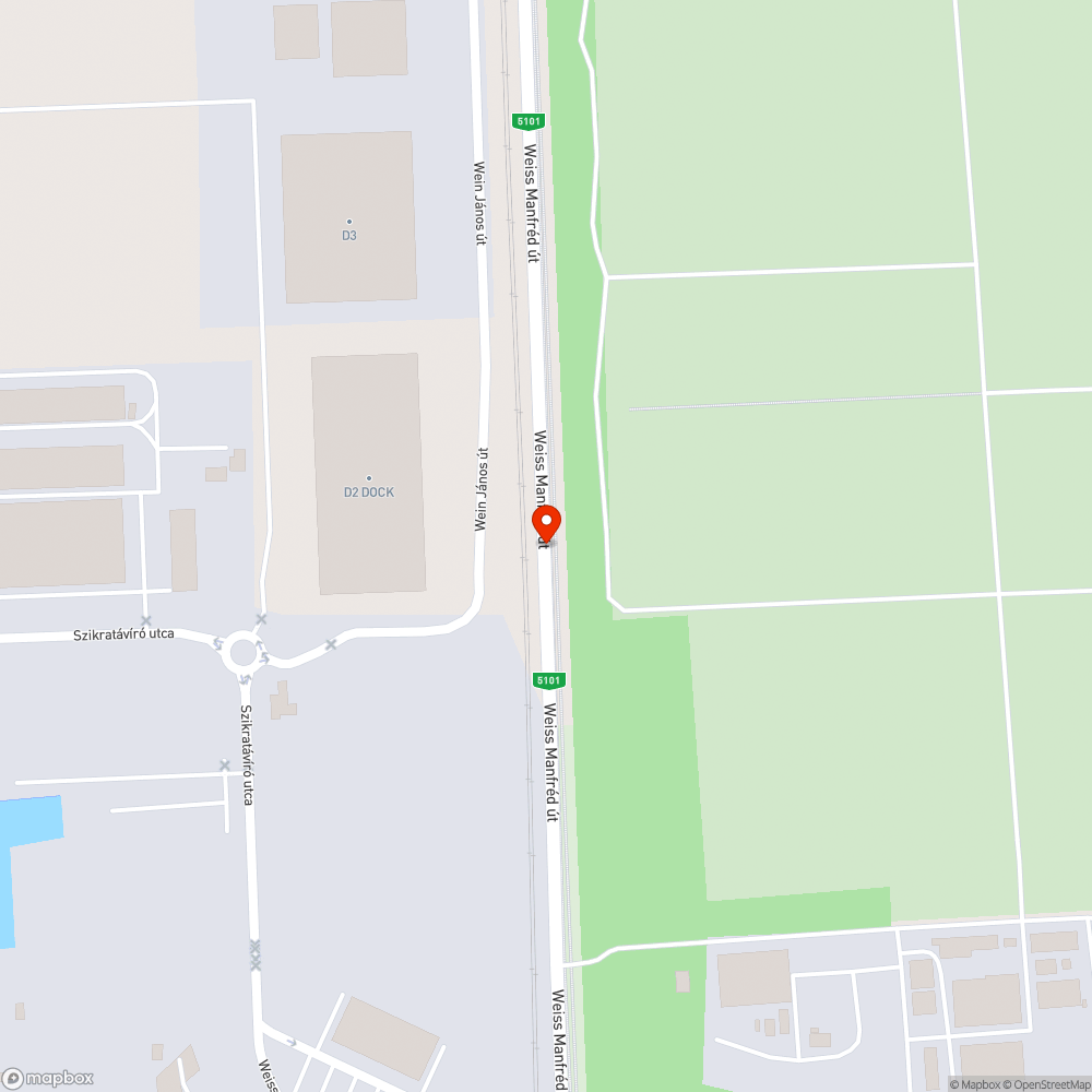 Weiss Manfréd út Corvin csomópont és Obi közötti szakasza bejelentés helye