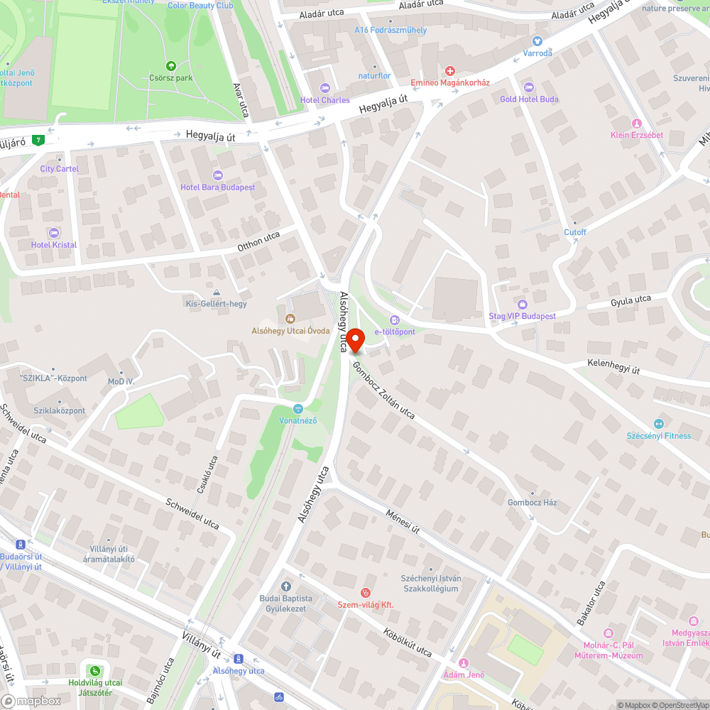 Veszélyes járdaburkolat bejelentés helye