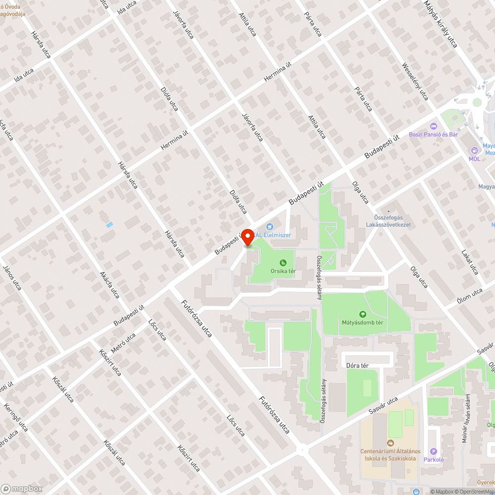 Parkolófoglalás bejelentés helye