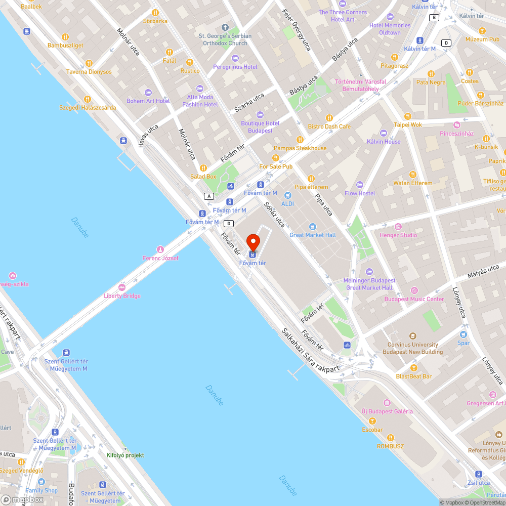 Fővám téri lift bejelentés helye