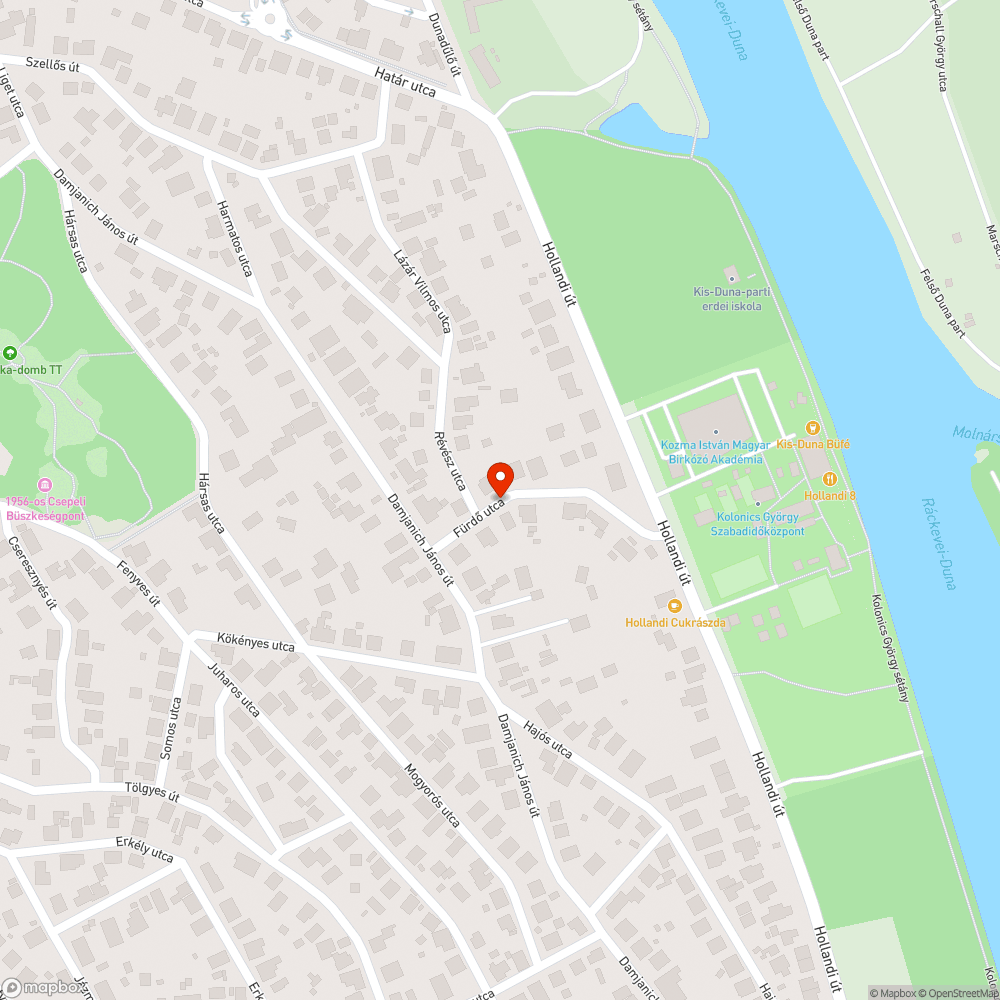 Kátyúk a Fürdő utcában bejelentés helye