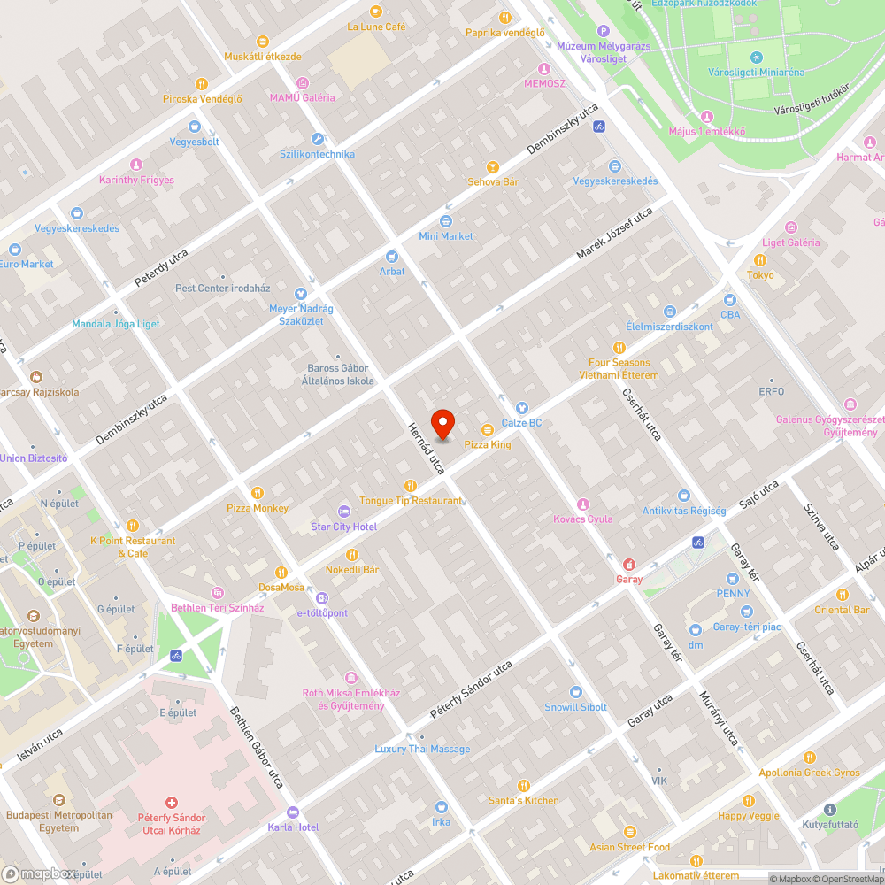 Üres oszlop bejelentés helye