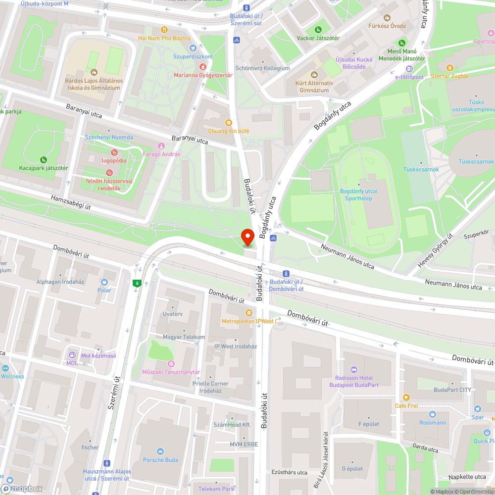 Lágymányosi híd budai oldal szemét bejelentés helye