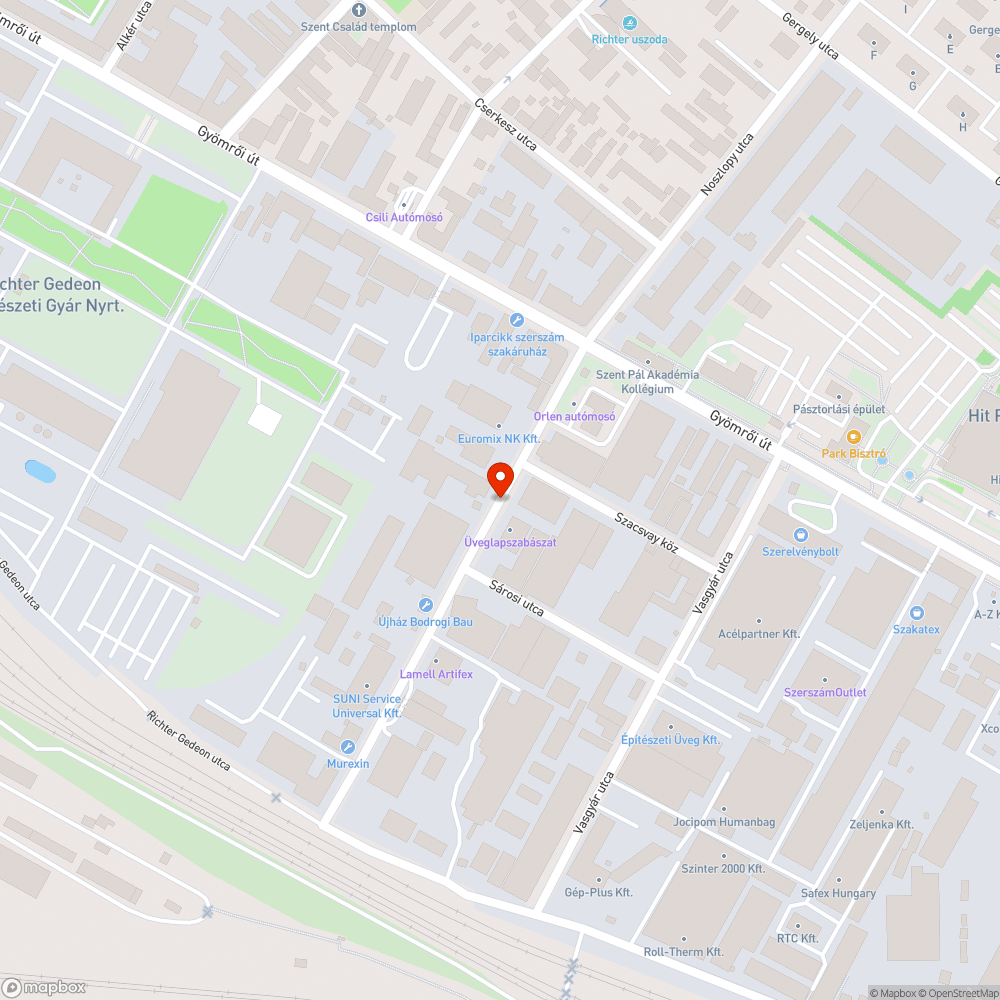 Kátyú a keréknyomban a Noszlopy utcában bejelentés helye