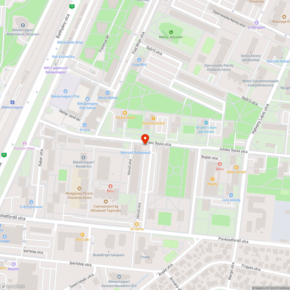 Graffiti bejelentés helye