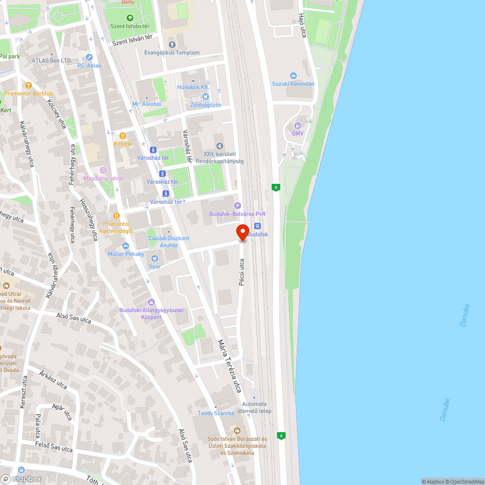 kiégett égő - Budafok Pécsi utca bejelentés helye