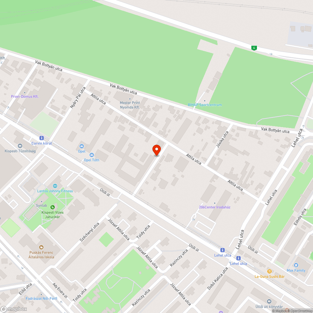 Szemét lerakat az utcán bejelentés helye