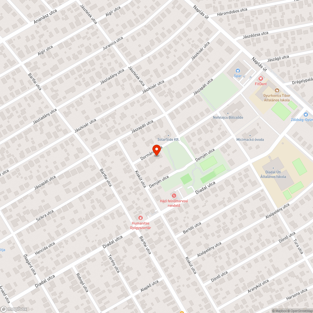 Rengeten kátyú az úton bejelentés helye