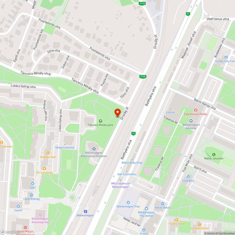 Mobil WC bejelentés helye