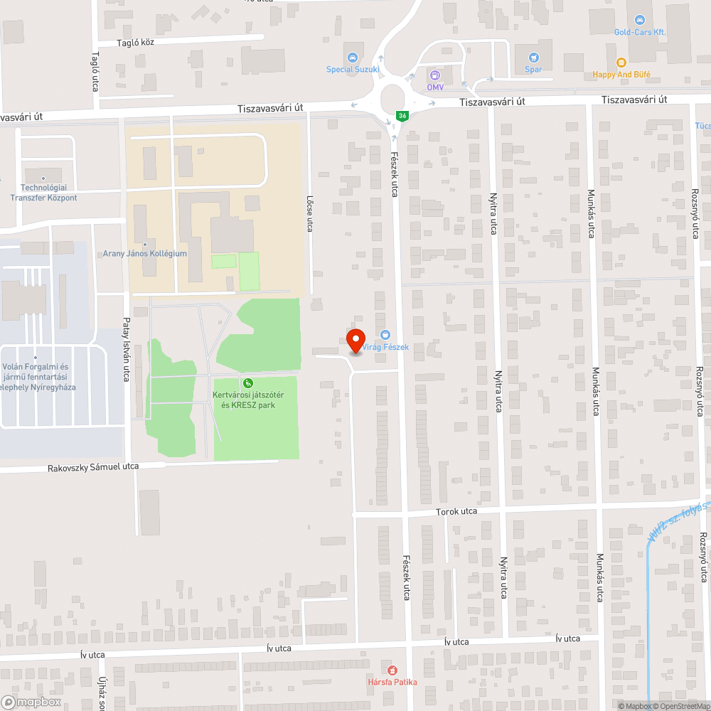 Kidőlt jelzőtáblák Nyíregyházán bejelentés helye