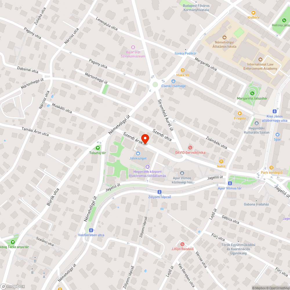 Szendi árok buszmegálló bejelentés helye