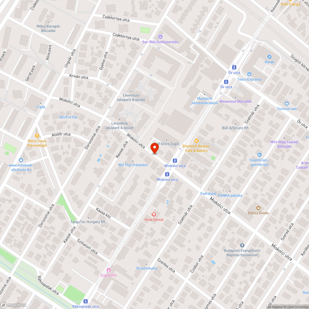 Elhagyott autó bejelentés helye