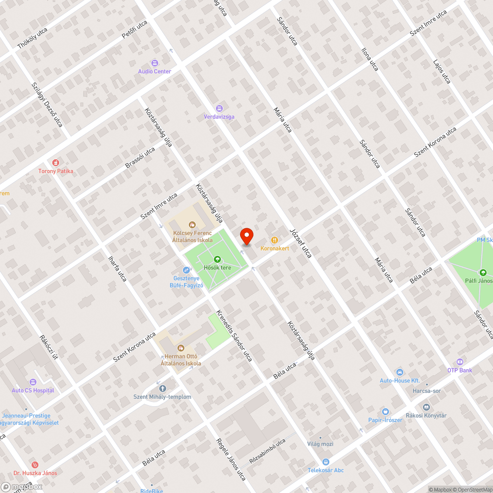 Csatorna rács elmozdulás bejelentés helye