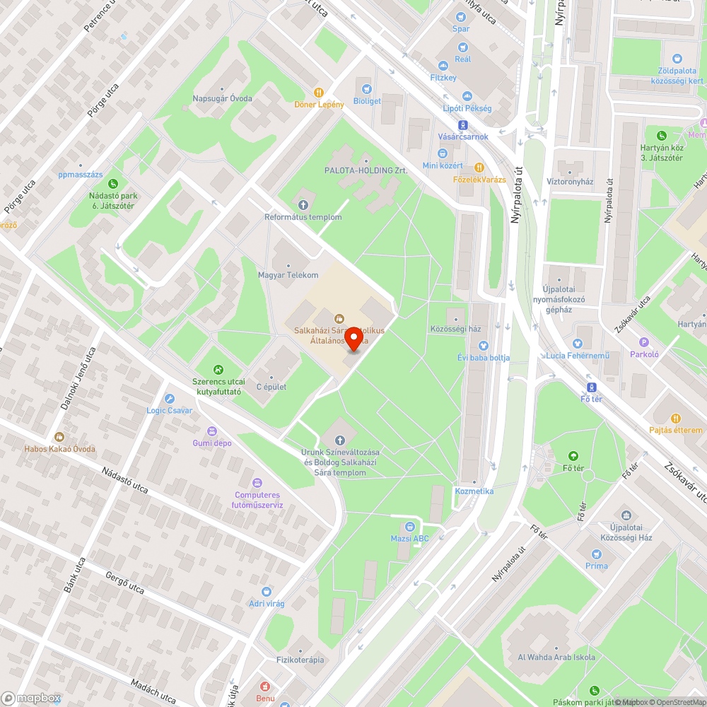 Út hiba bejelentés helye