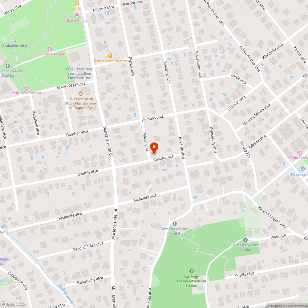 Úthiba Piszke utca / Csatlós utca sarka bejelentés helye