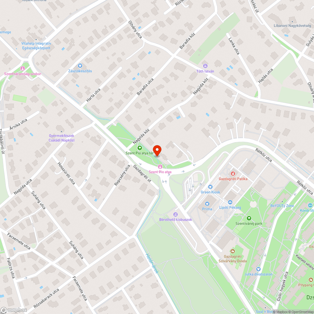 Meghibásodott lámpák Szent Pió Atya tér bejelentés helye