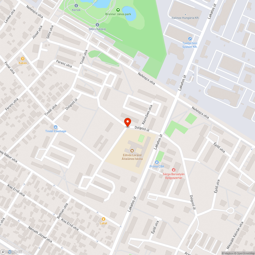 Balesetveszélyesen megsüllyedt szekrény bejelentés helye