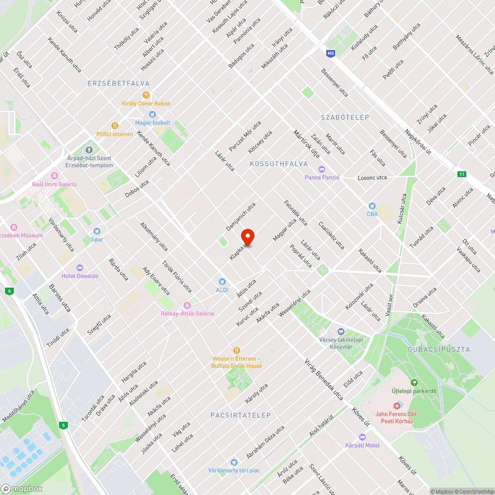 Növényzet bejelentés helye