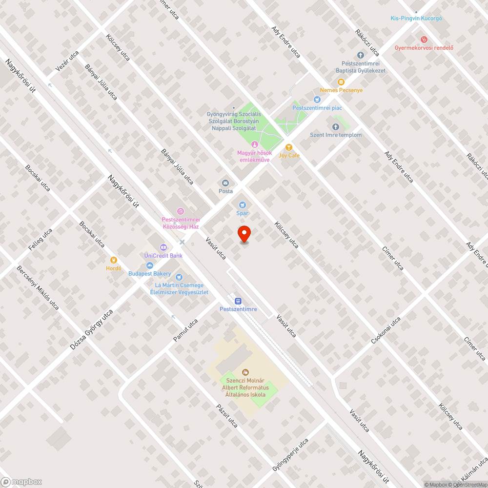 Betondarab bejelentés helye