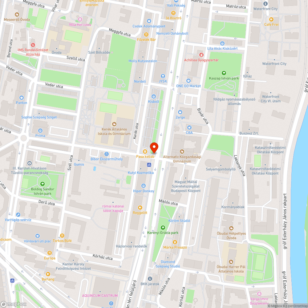 Megdőlt tábla bejelentés helye