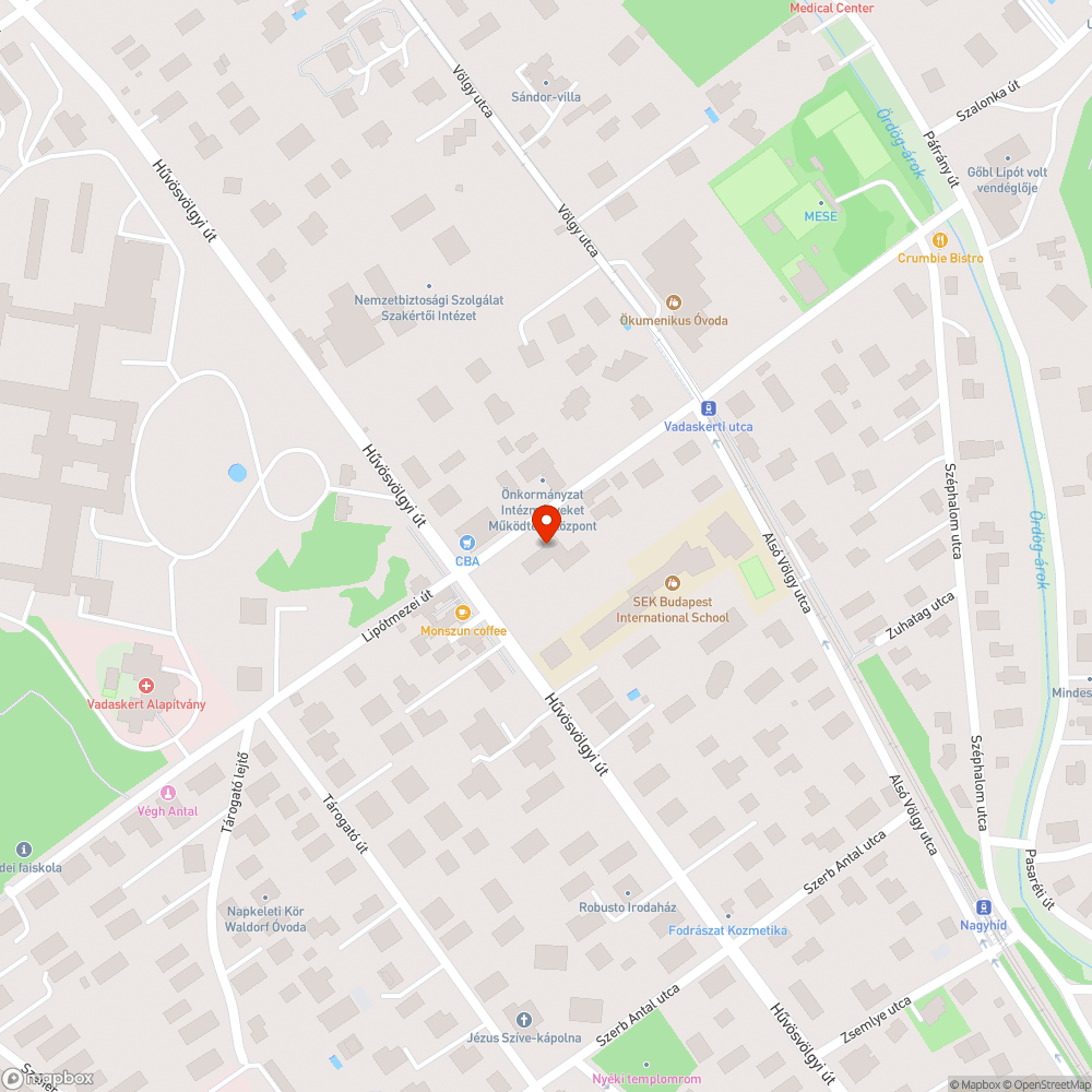 Állandóan égő világítás az elhagyott Gesztenyéskert Óvodában bejelentés helye