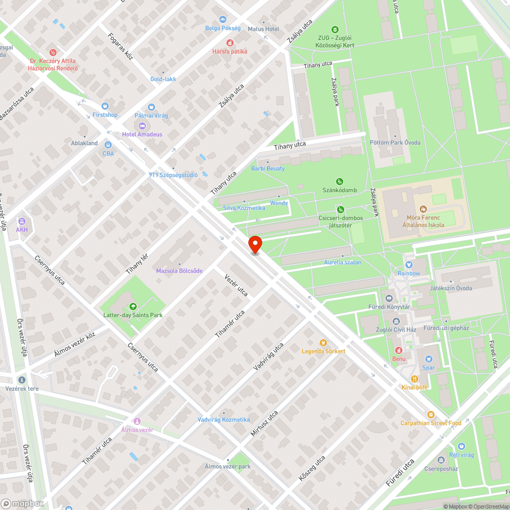 Elhagyott autó bejelentés helye