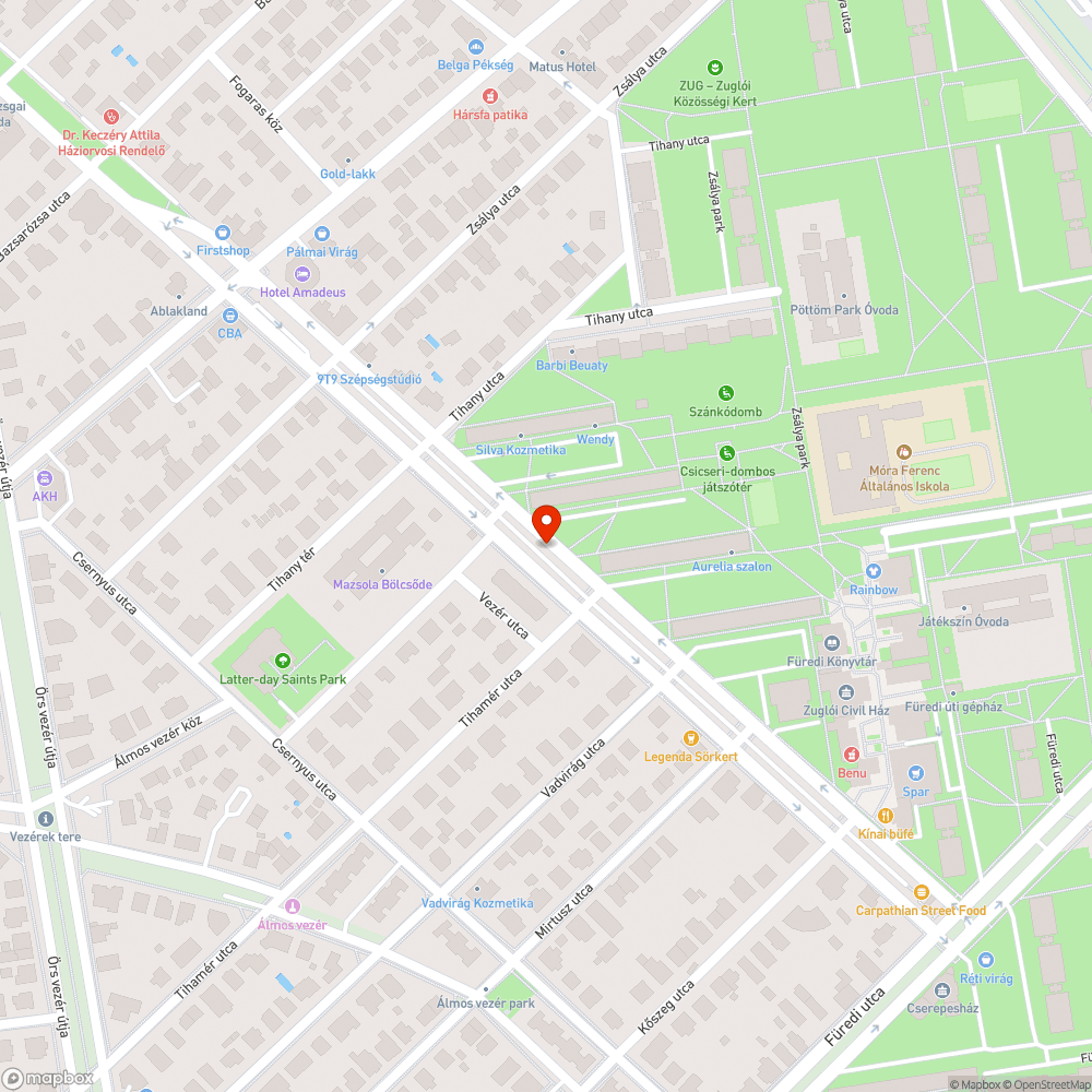 Elhagyott jármű bejelentés helye