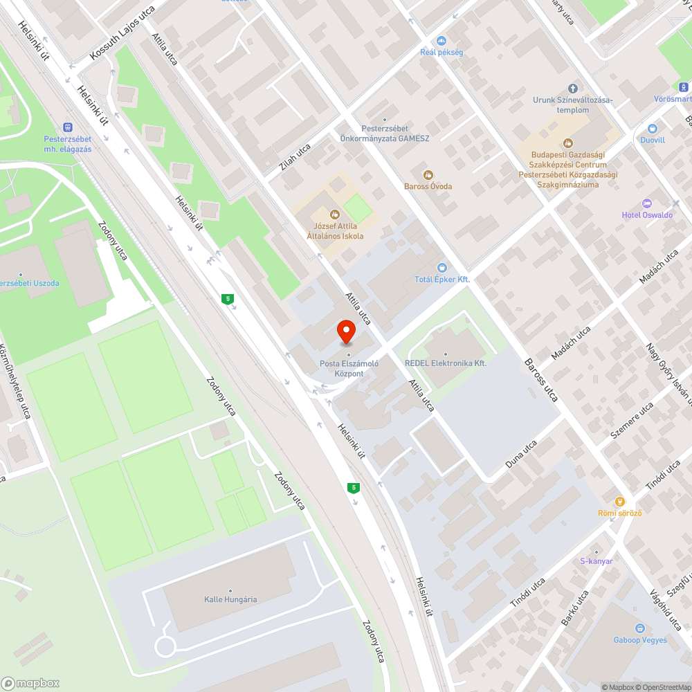 Megsüllyedt Telekomos szekrény bejelentés helye