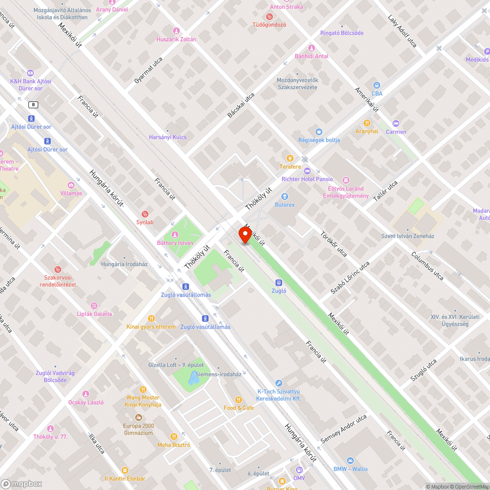 Megrongálódott pad bejelentés helye