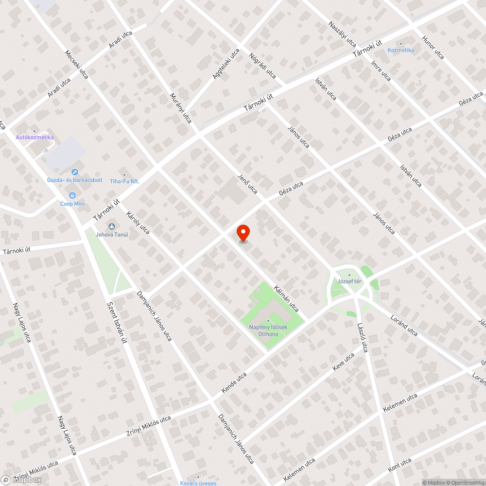 Érd Kálmán utca - kátyúk bejelentés helye