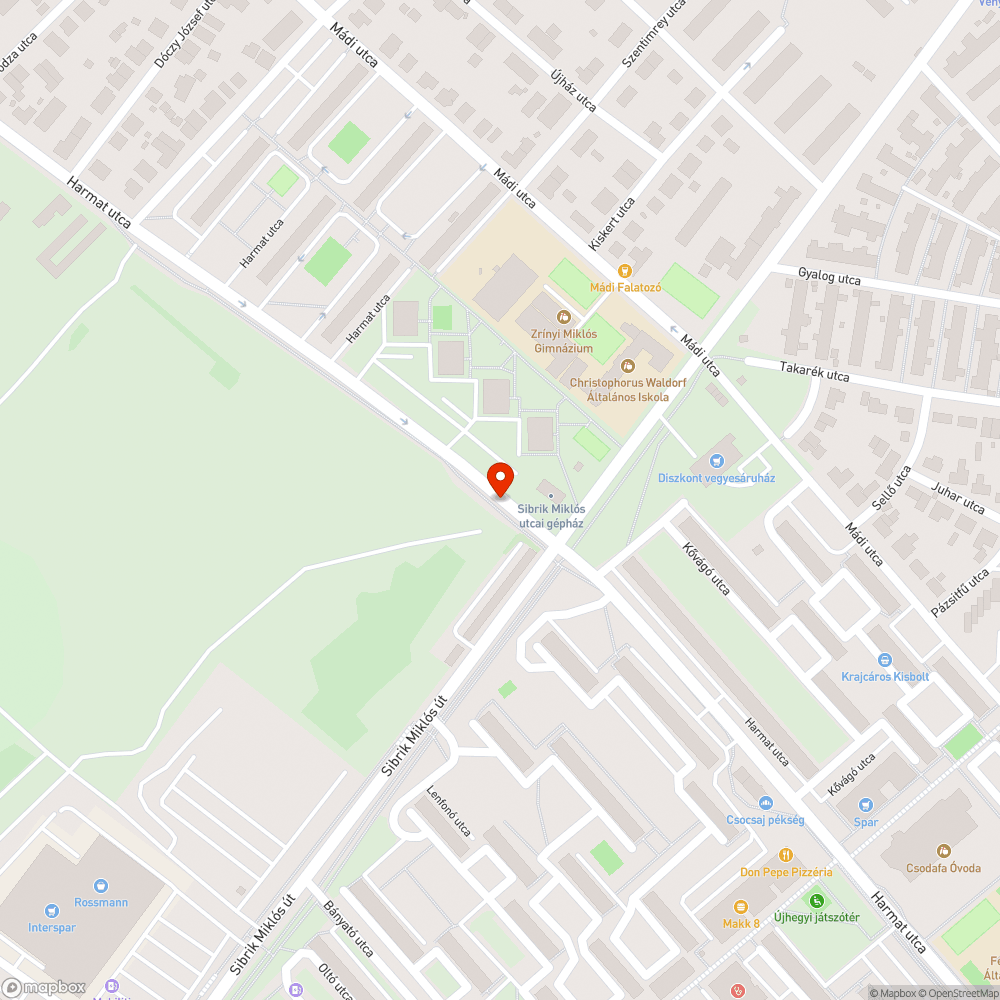 Buszmegálló és járda hiba bejelentés helye