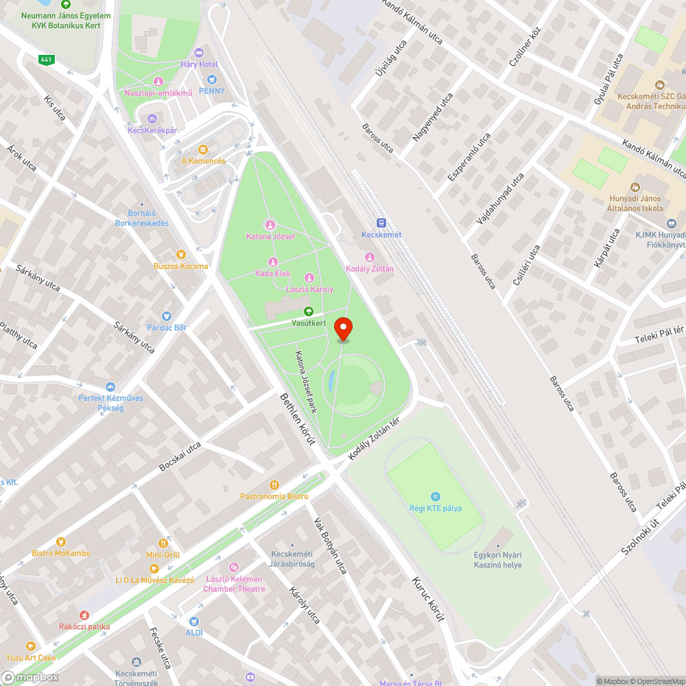 Rengeteg kiégett lámpa a Vasútparkban bejelentés helye