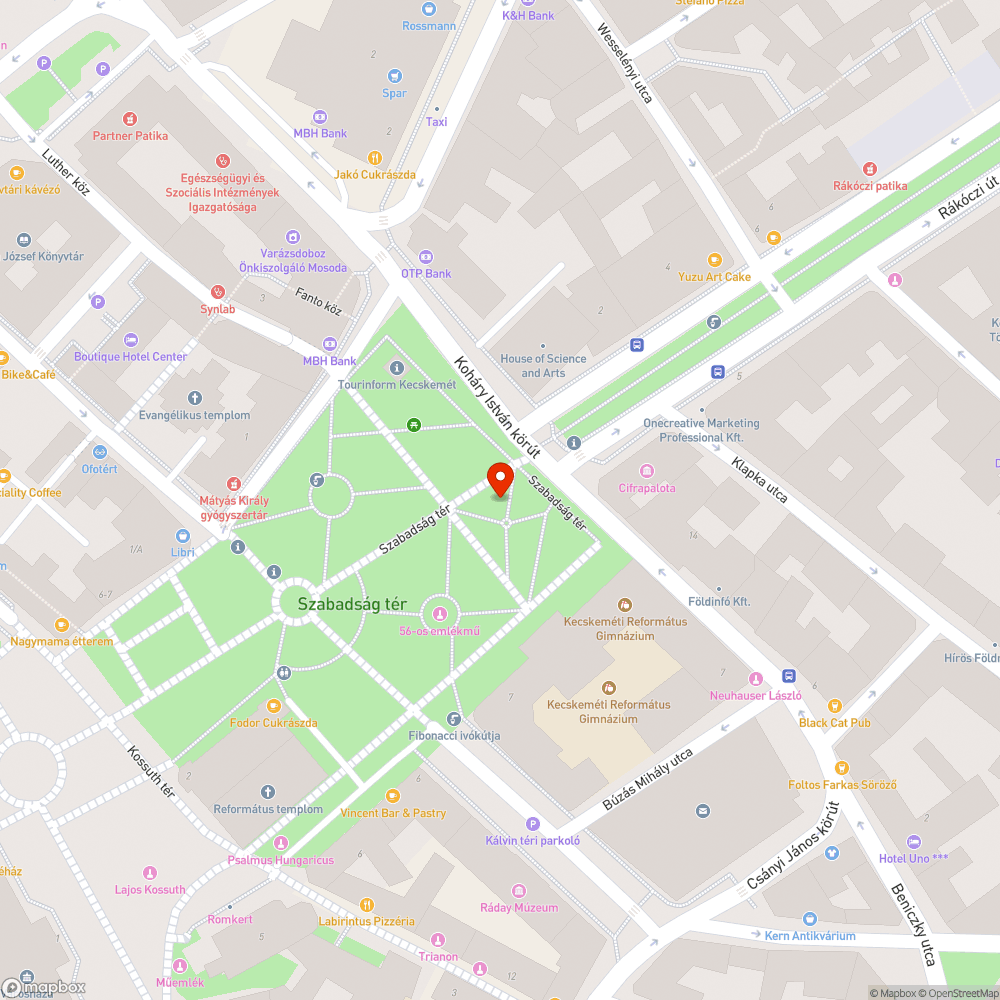 Több kiégett lámpa a Főtéren bejelentés helye